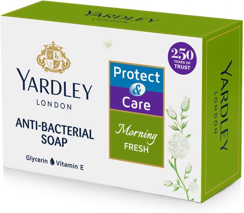 Yardley صابون ياردلي لندن المضاد للبكتيريا برائحة الصباح المنعش للنساء، 100 جرام - Image 1